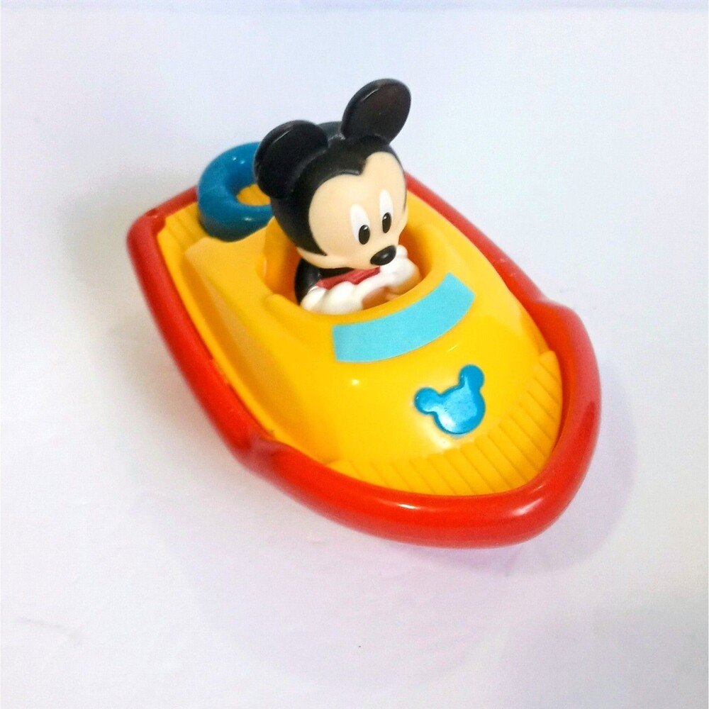 Disney Mickey Mouse Clubhouse Boat Figure Toy Figurine Red & Yellow
